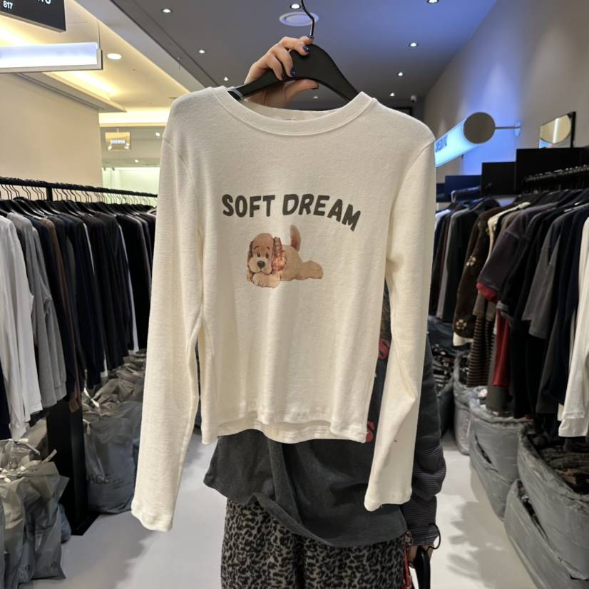 CREDITO東大門㊣代購女士新品真品人氣25秋冬職業休閑長袖T恤CREDITO長袖T恤