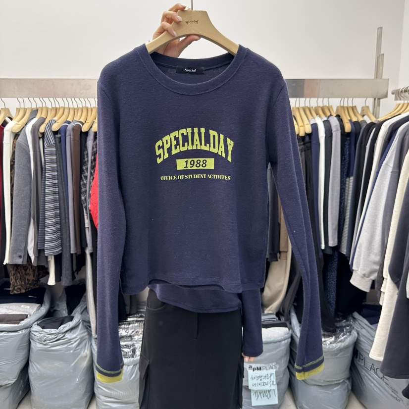 SPECIAL韓國代購㊣女士新款推薦時尚25秋冬人氣熱賣長袖T恤SPECIAL長袖T恤