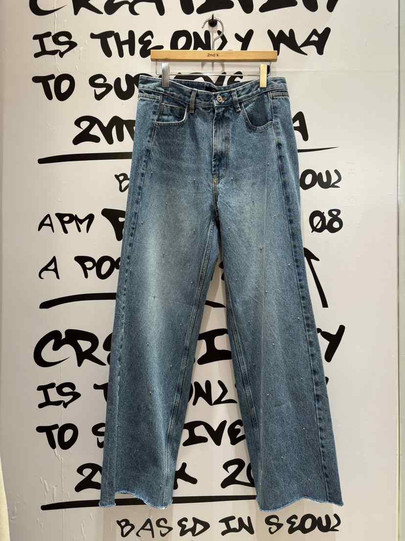 2ND K韓國直郵㊣女裝新品人氣熱賣真品休閑推薦職業牛仔褲2ND K牛仔褲