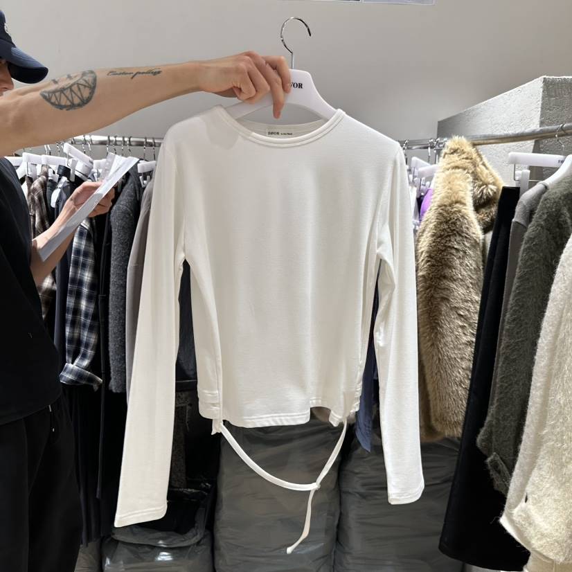 FAVOR-P韓國直郵㊣女裝新品人氣推薦職業25秋冬真品長袖T恤FAVOR-P長袖T恤