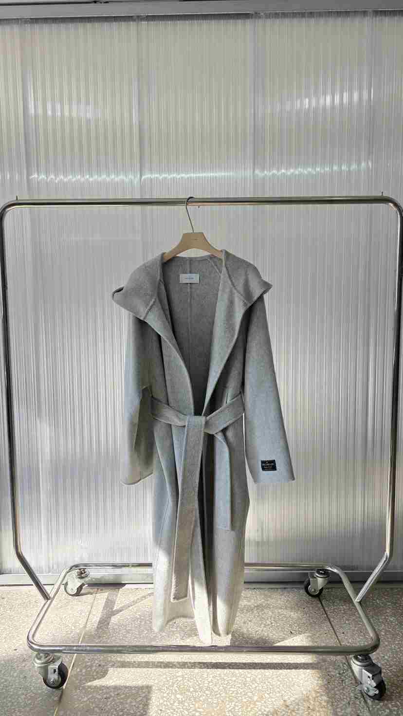 LIMLIMLIM東大門㊣代購女裝新款時尚休閑熱賣中長款大衣連帽LIM LIM LIM中長款大衣