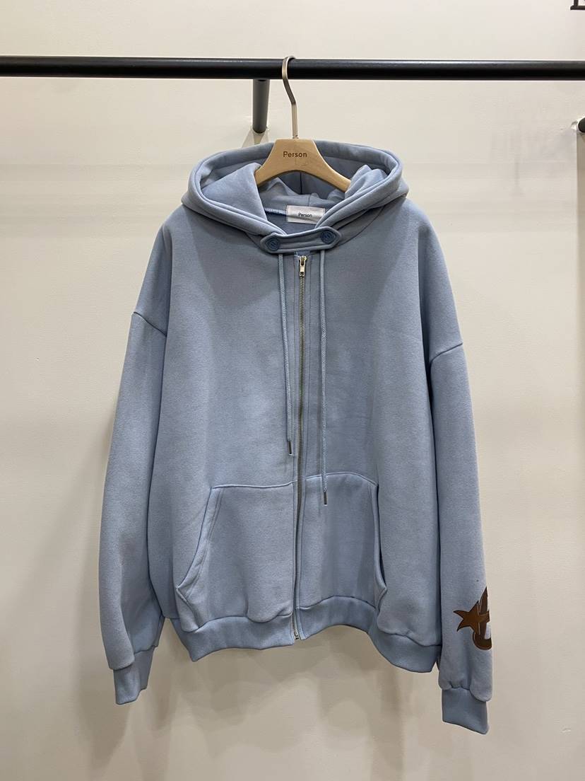 PERSON東大門㊣代購女裝新款人氣熱賣真品25秋冬夾克拉鏈連帽PERSON夾克