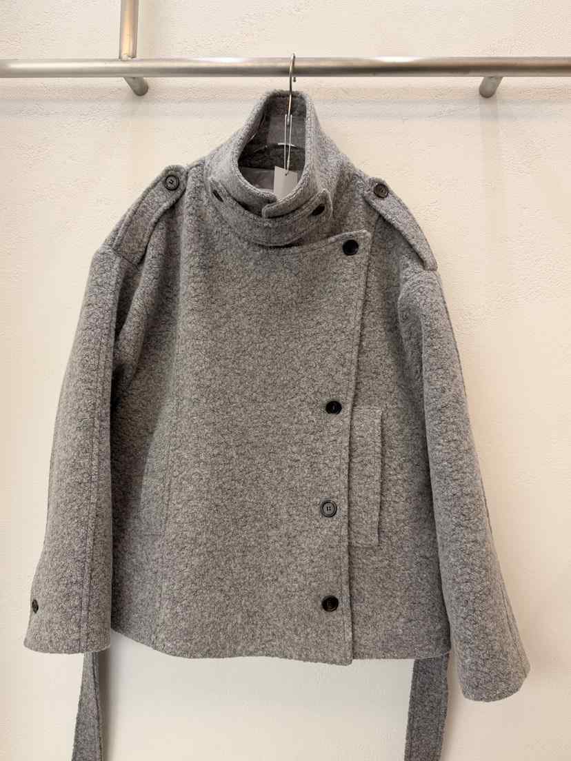 MOST OF ALL U東大門㊣直郵女裝新品25秋冬短款大衣羊毛MOST OF ALL U短款大衣