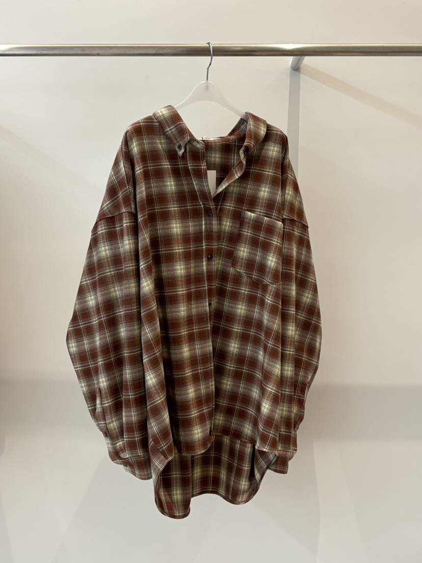 THERE東大門㊣直郵女裝新品熱賣25秋冬時尚推薦襯衫蕾絲衫格子THERE襯衫/蕾絲衫