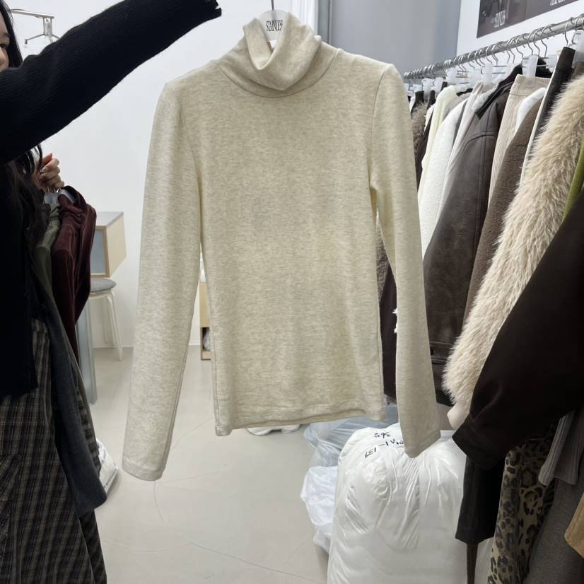 STAINLESS韓國代購㊣女裝新品熱賣職業推薦人氣長袖T恤高領STAINLESS長袖T恤