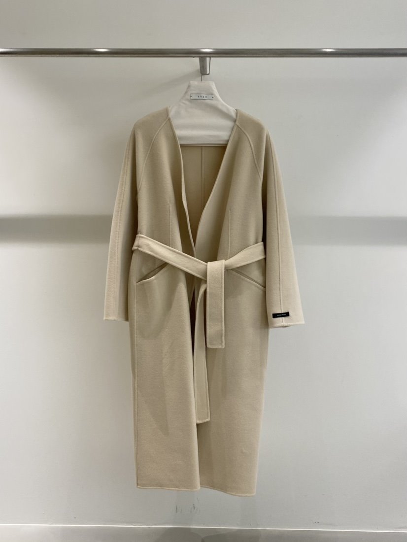 1968東大門㊣代購女裝新款25秋冬時尚長款風衣手工制作含腰帶1968/YEOUYA長款風衣