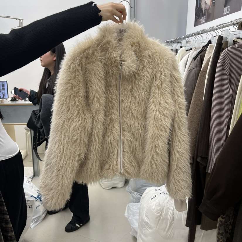 STAINLESS韓國代購㊣女裝新品職業推薦25秋冬時尚真品短款大衣STAINLESS短款大衣