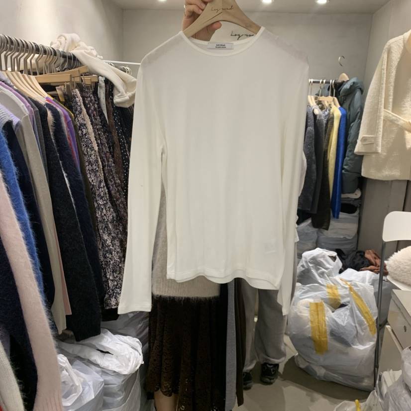 LOGROAD東大門㊣直郵女裝新款熱賣職業25秋冬推薦休閑長袖T恤LOG ROAD長袖T恤