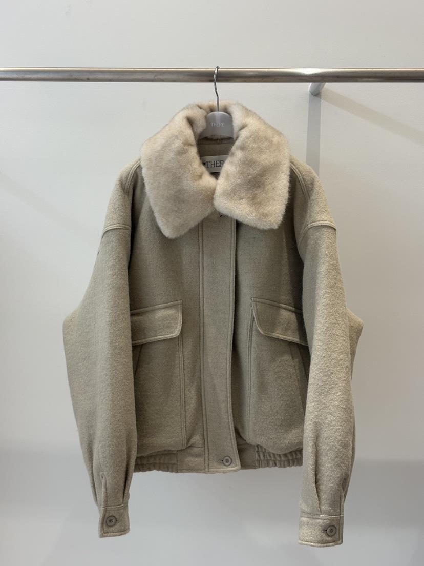 THERE韓國代購㊣女士新款熱賣真品推薦25秋冬人氣休閑時尚夾克THERE夾克