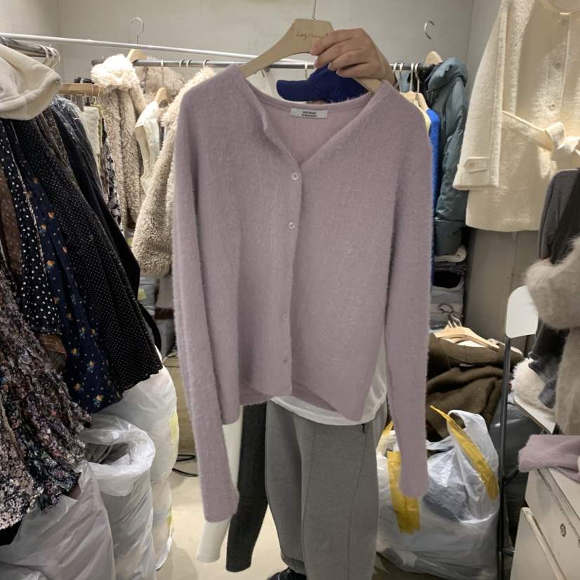 LOGROAD韓國直郵㊣女裝新品熱賣推薦25秋冬職業人氣針織衫開衫LOG ROAD針織衫