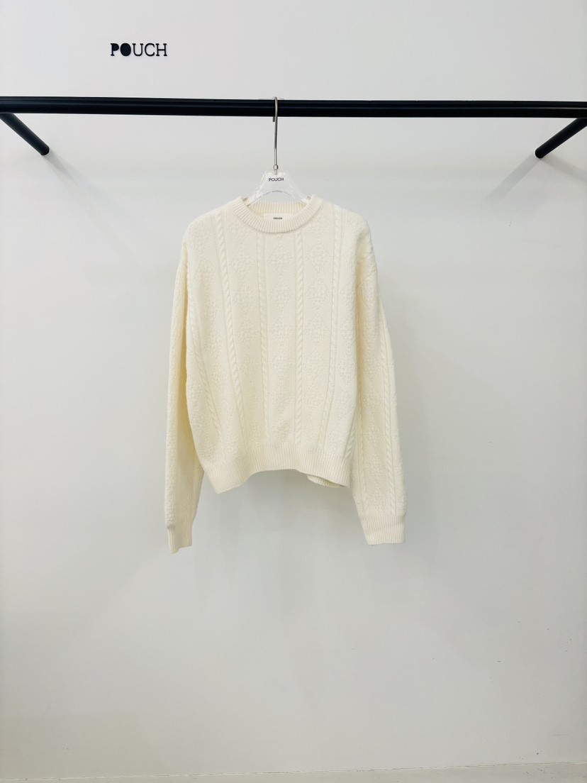 POUCH東大門㊣直郵女裝新品職業25秋冬時尚人氣推薦真品針織衫POUCH針織衫
