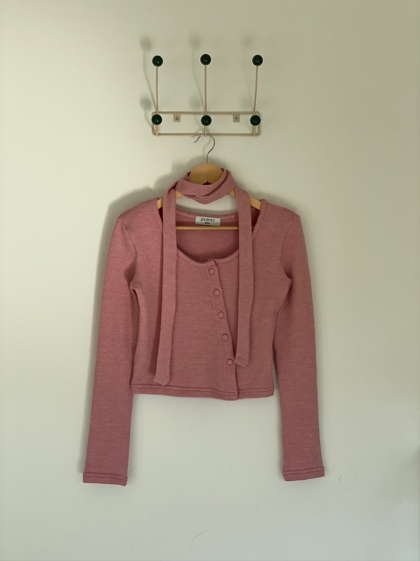 JOURNEY韓國代購㊣女士新品休閑職業推薦人氣時尚長袖T恤紐扣JOURNEY長袖T恤