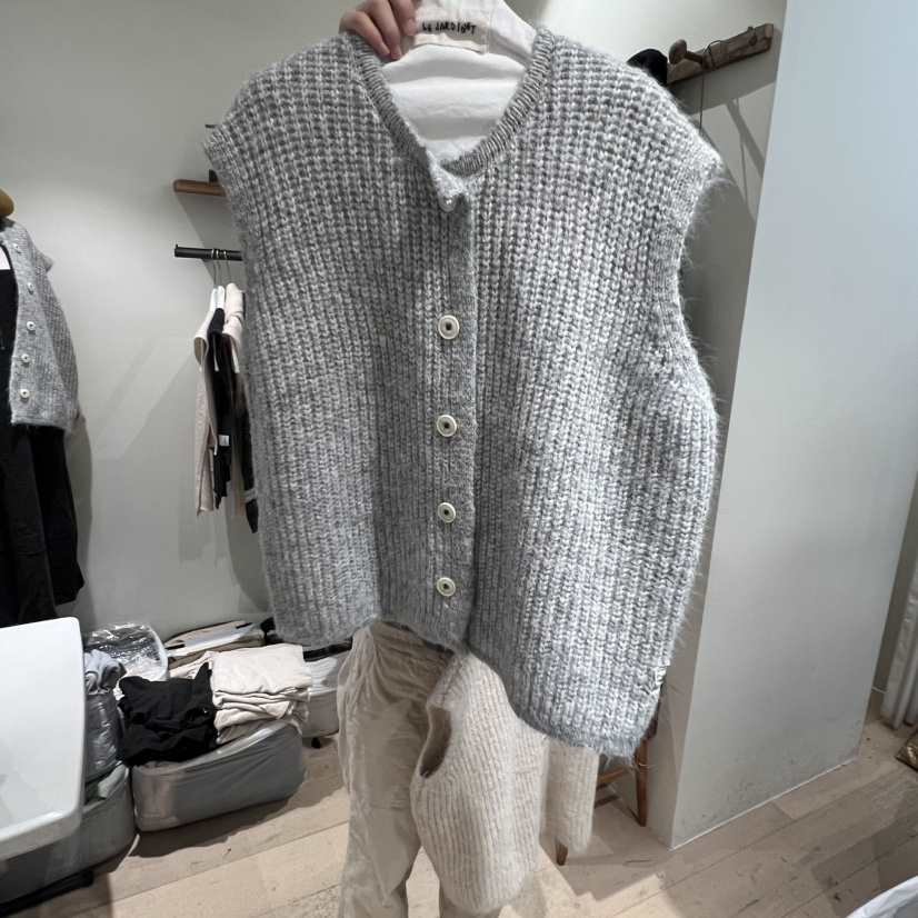 LE JARDINET東大門㊣代購女士新款休閑時尚推薦25秋冬馬甲紐扣LE JARDINET馬甲