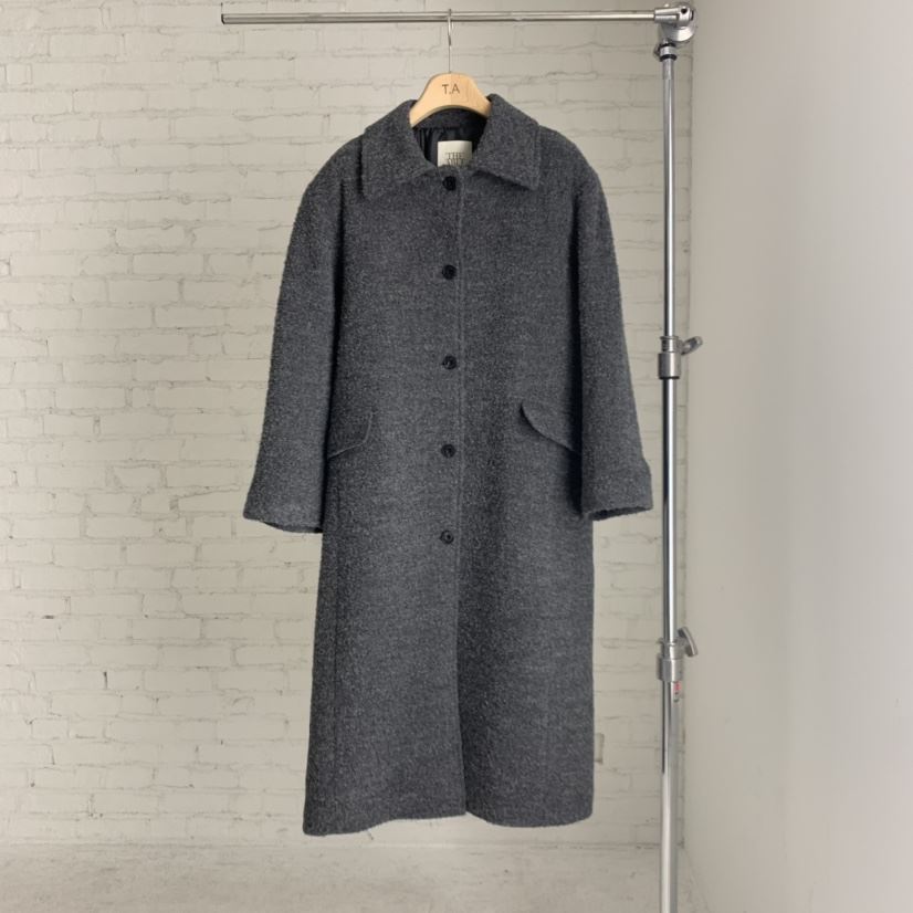 THE ABLE韓國代購㊣女裝新品職業休閑人氣時尚中長款大衣羊毛THE ABLE/TA中長款大衣