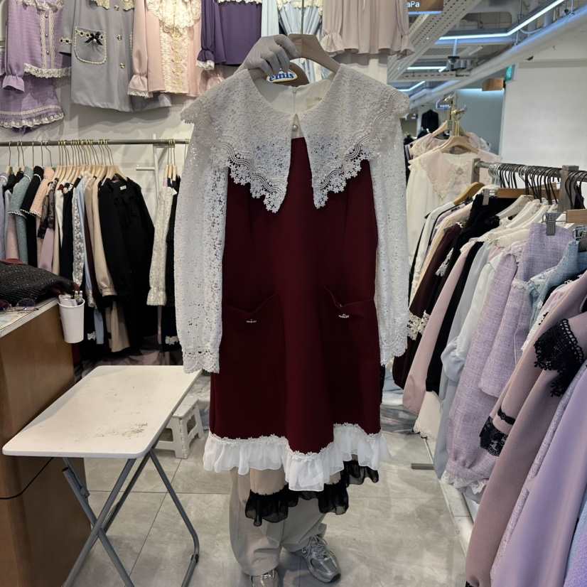 PAPA韓國代購㊣女裝新款熱賣休閑人氣推薦職業真品25秋冬連衣裙PaPa/HALMADE連衣裙