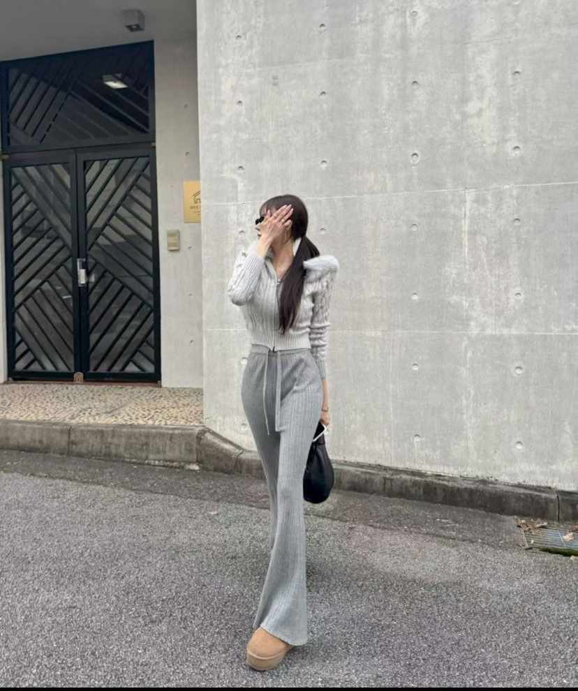 BEIGE GRAY東大門㊣直郵女士新款真品25秋冬熱賣休閑褲喇叭BEIGE GRAY休閑褲