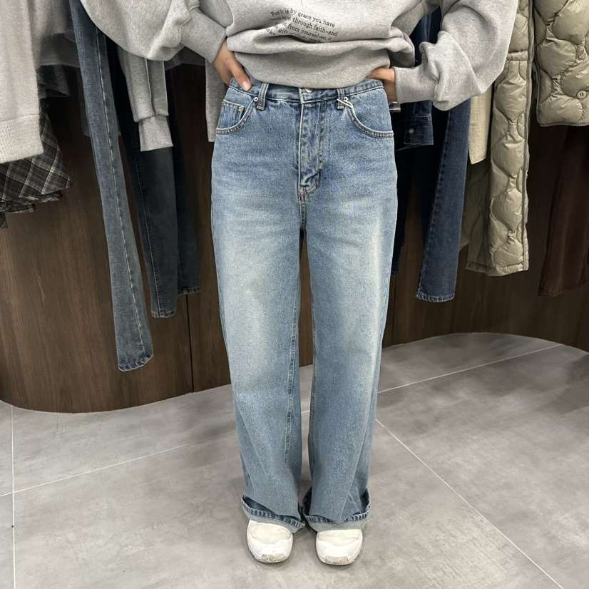 URBANSTORY/REMAKING東大門㊣實拍女裝新款職業牛仔褲口袋Remaking/URBANSTORY牛仔褲