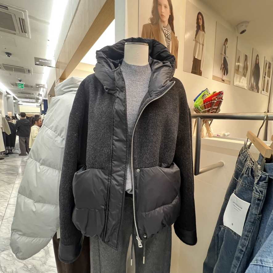 AFTERGLOW東大門㊣直郵女士新款25秋冬熱賣時尚短款羽絨服連帽AFTERGLOW短款羽絨服