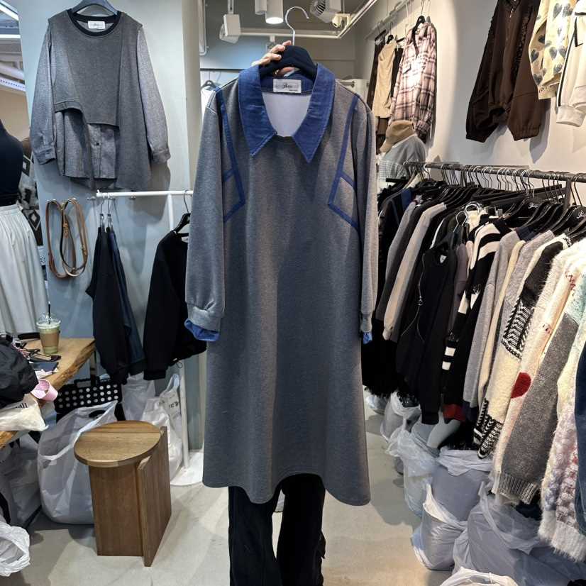 BAKHA-衣服東大門㊣代購女士新款休閑推薦人氣25秋冬連衣裙BAKHA連衣裙