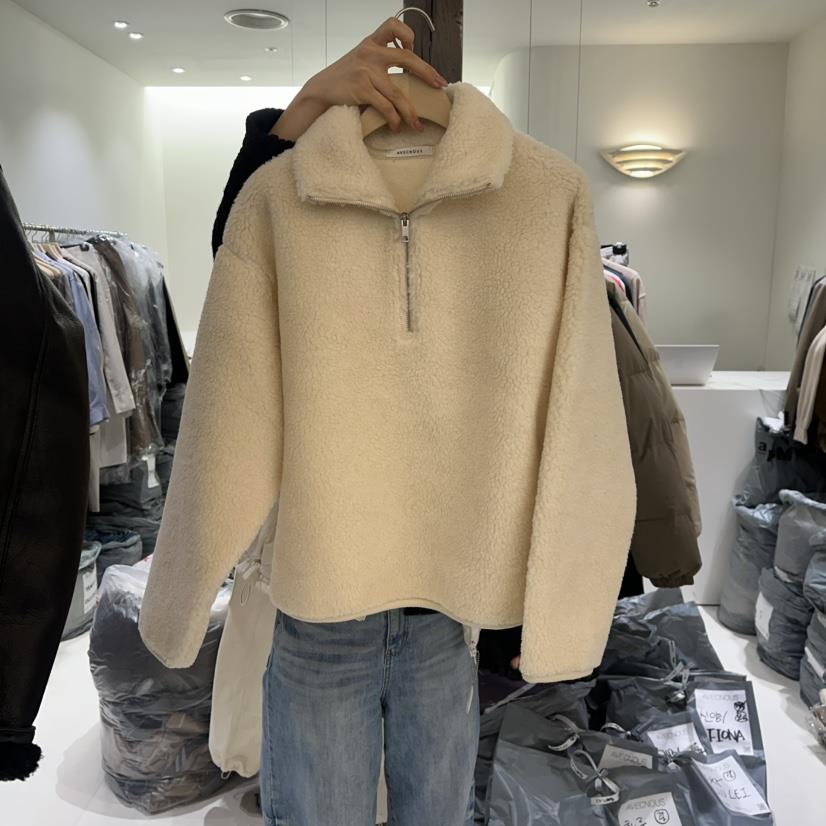 AVECNOUS東大門㊣直郵女士新品推薦人氣休閑25秋冬衛衣拉鏈AVECNOUS衛衣