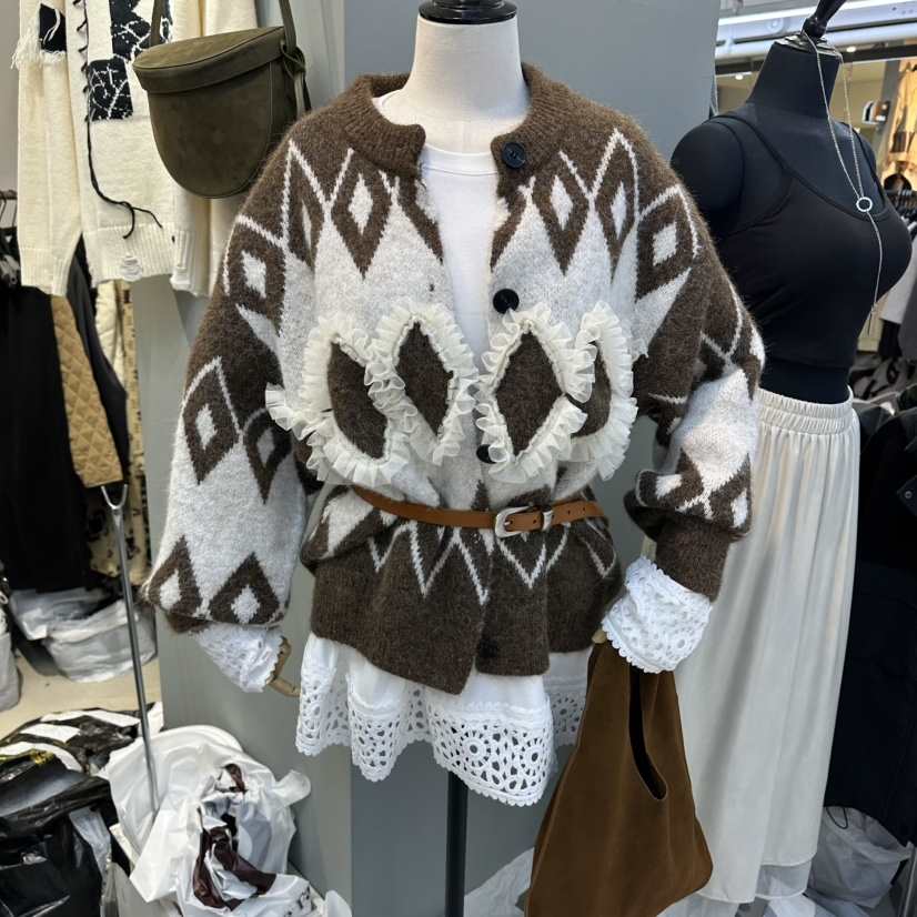 BAKHA-衣服韓國直郵㊣女裝新款熱賣推薦職業25秋冬毛衣不含腰帶BAKHA毛衣