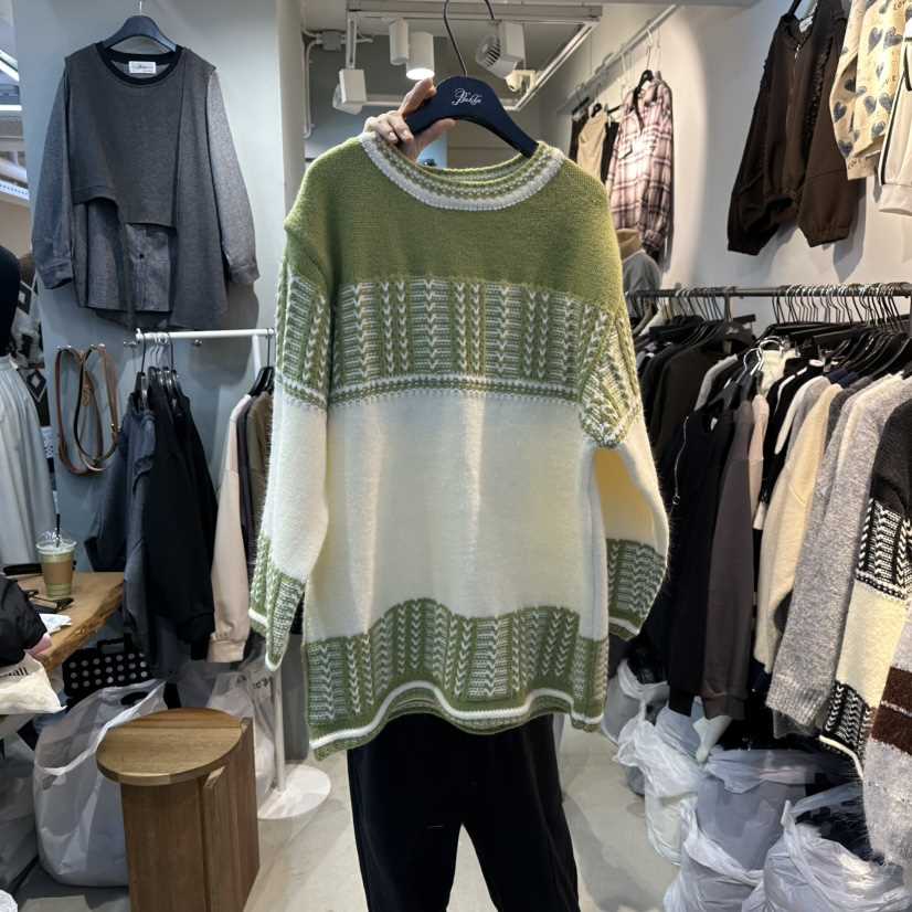 BAKHA-衣服東大門㊣直郵女裝新款25秋冬時尚休閑毛衣不含腰帶BAKHA毛衣