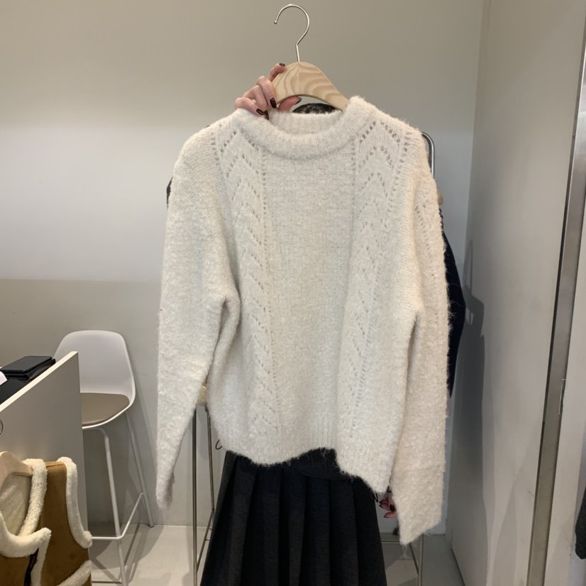 OUTRENE東大門㊣直郵女裝新款時尚25秋冬人氣真品熱賣毛衣圍巾OUTRENE毛衣