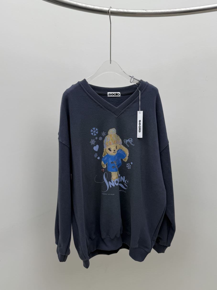 SEOLO韓國代購㊣女裝新款推薦真品25秋冬人氣時尚職業熱賣衛衣Seolo seoul衛衣