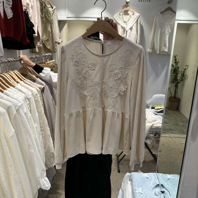 BELITA韓國代購㊣女裝新品熱賣職業人氣推薦時尚襯衫蕾絲衫BELITA襯衫/蕾絲衫