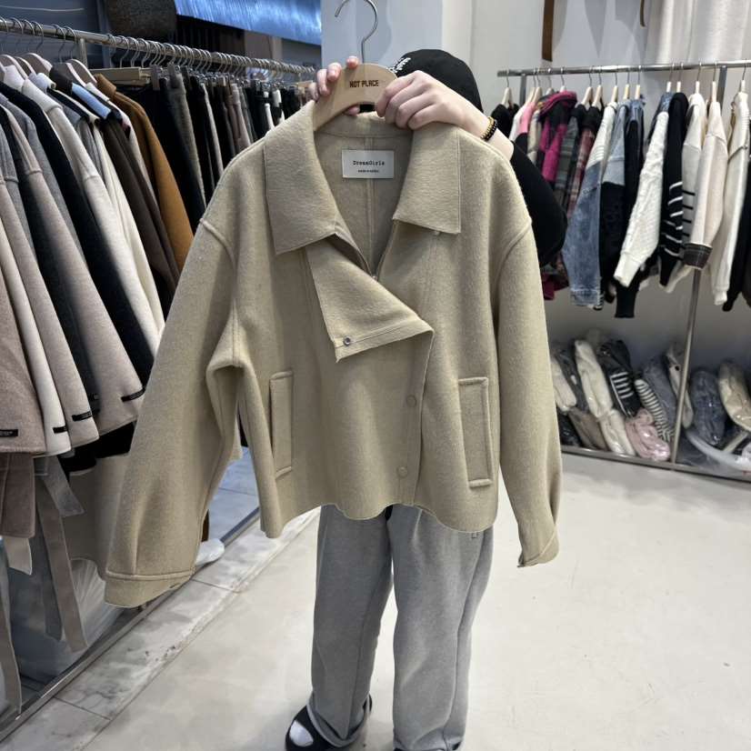 HOT PLACE韓國直郵㊣女裝新品職業真品推薦熱賣短款大衣羊毛HOT PLACE_ISSUE/DREAM GIRIS短款大衣