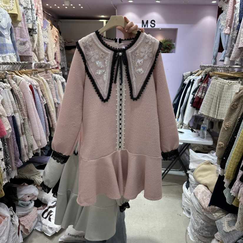 MS韓國直郵㊣女士新品真品時尚25秋冬職業熱賣推薦休閑連衣裙MS連衣裙