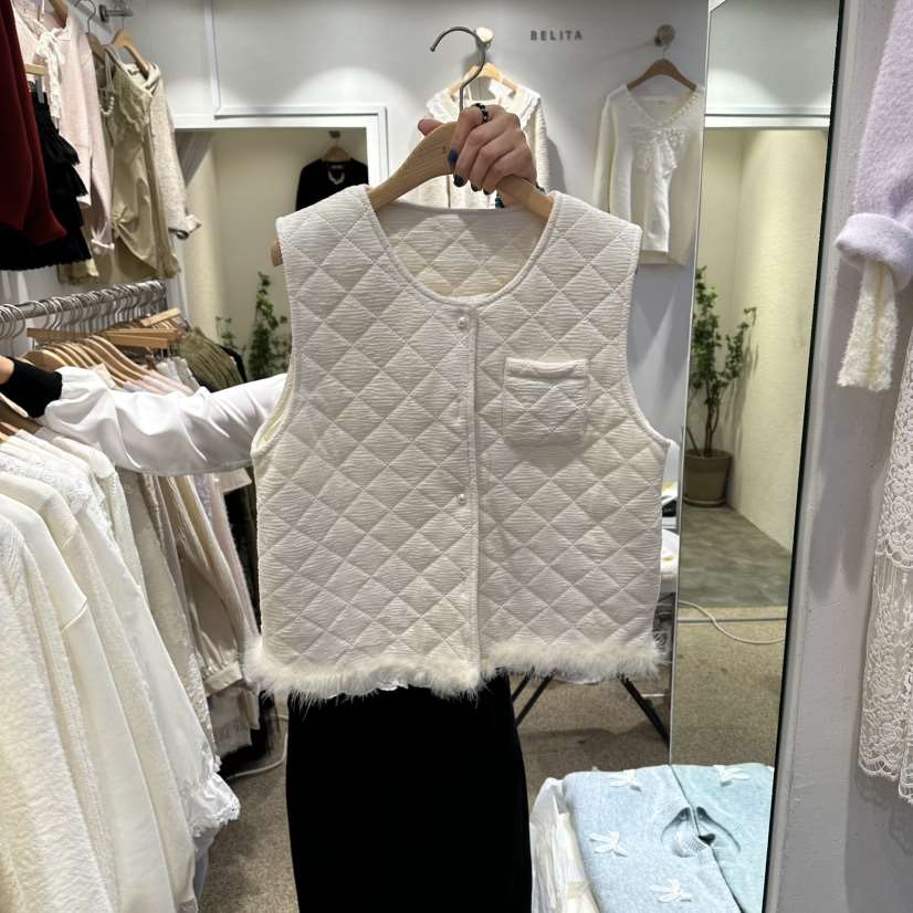 BELITA韓國代購㊣女士新款推薦職業人氣25秋冬時尚馬甲絎縫BELITA馬甲