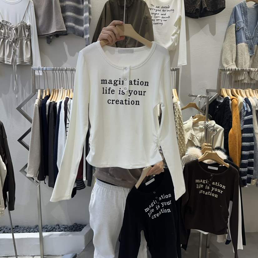 HIPTIQUE東大門㊣代購女士新款熱賣推薦真品25秋冬職業長袖T恤HIPTIQUE長袖T恤