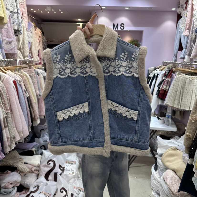 MS東大門㊣代購女士新品職業休閑時尚25秋冬真品熱賣馬甲皮草MS馬甲