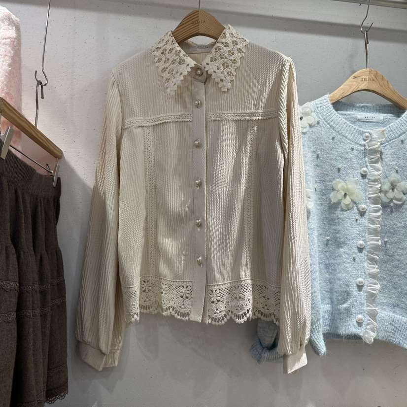 BELITA東大門㊣直郵女裝新品真品職業時尚熱賣25秋冬襯衫蕾絲衫BELITA襯衫/蕾絲衫