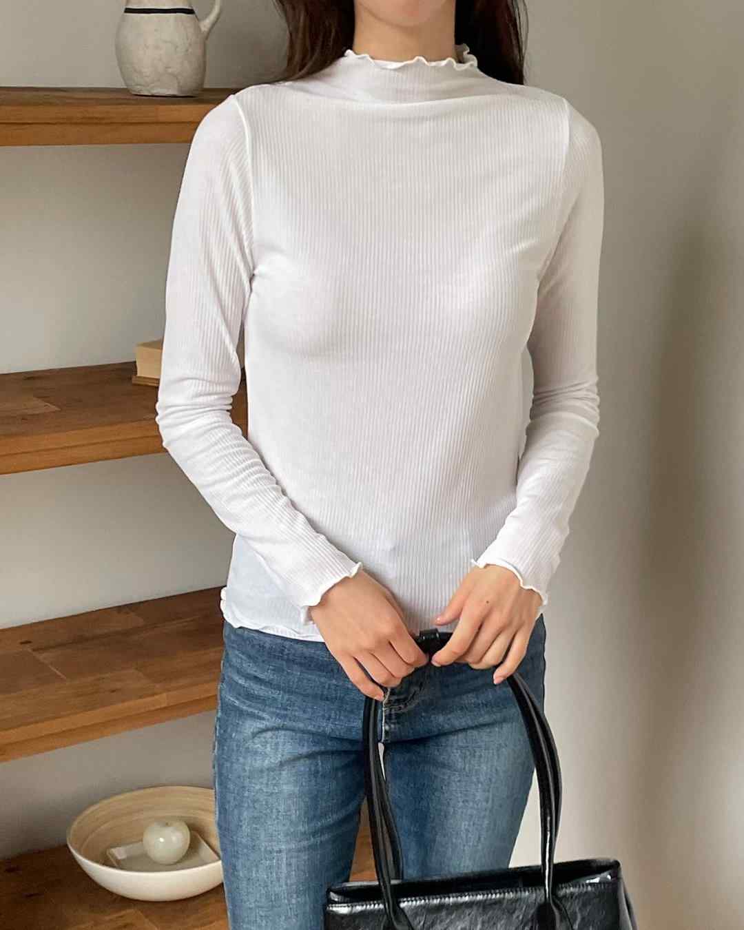 DOT BASIC東大門㊣直郵女士新款人氣25秋冬熱賣推薦長袖T恤DOT BASIC長袖T恤