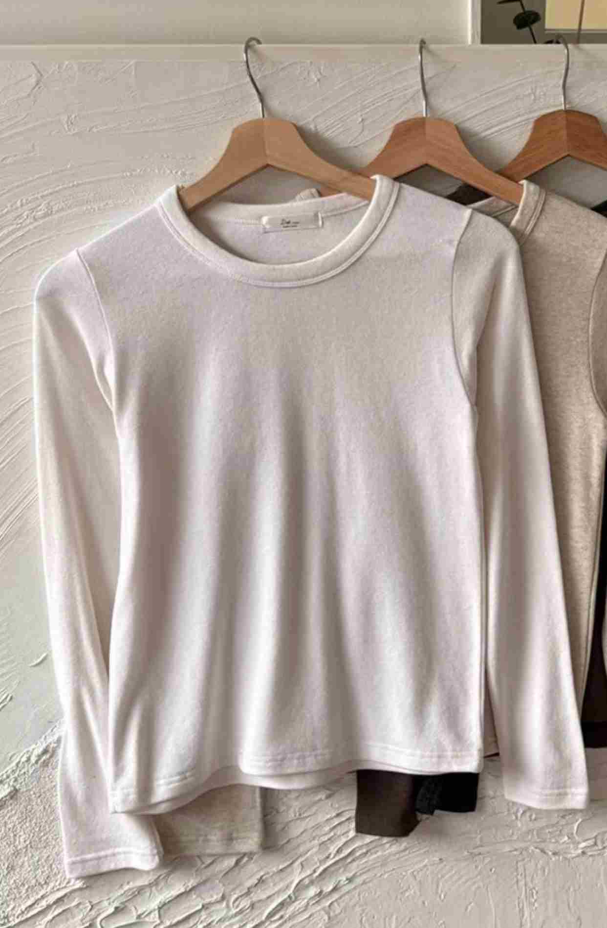 DOT BASIC韓國代購㊣女裝新款休閑人氣時尚熱賣長袖T恤安哥拉DOT BASIC長袖T恤