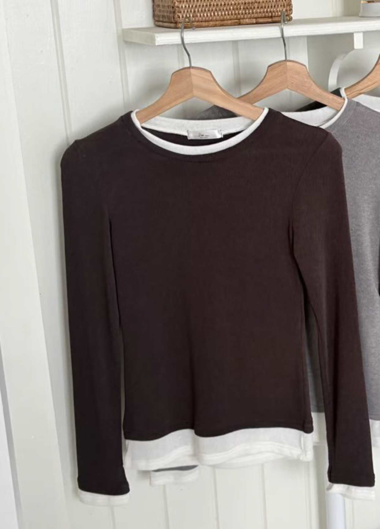 DOT BASIC東大門㊣代購女裝新品推薦職業熱賣25秋冬長袖T恤DOT BASIC長袖T恤