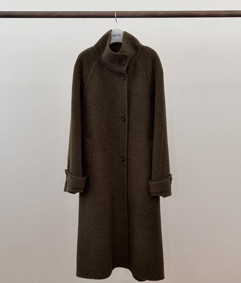 ERUME韓國代購㊣女裝新款真品職業推薦休閑25秋冬中長款大衣手工ERUME中長款大衣