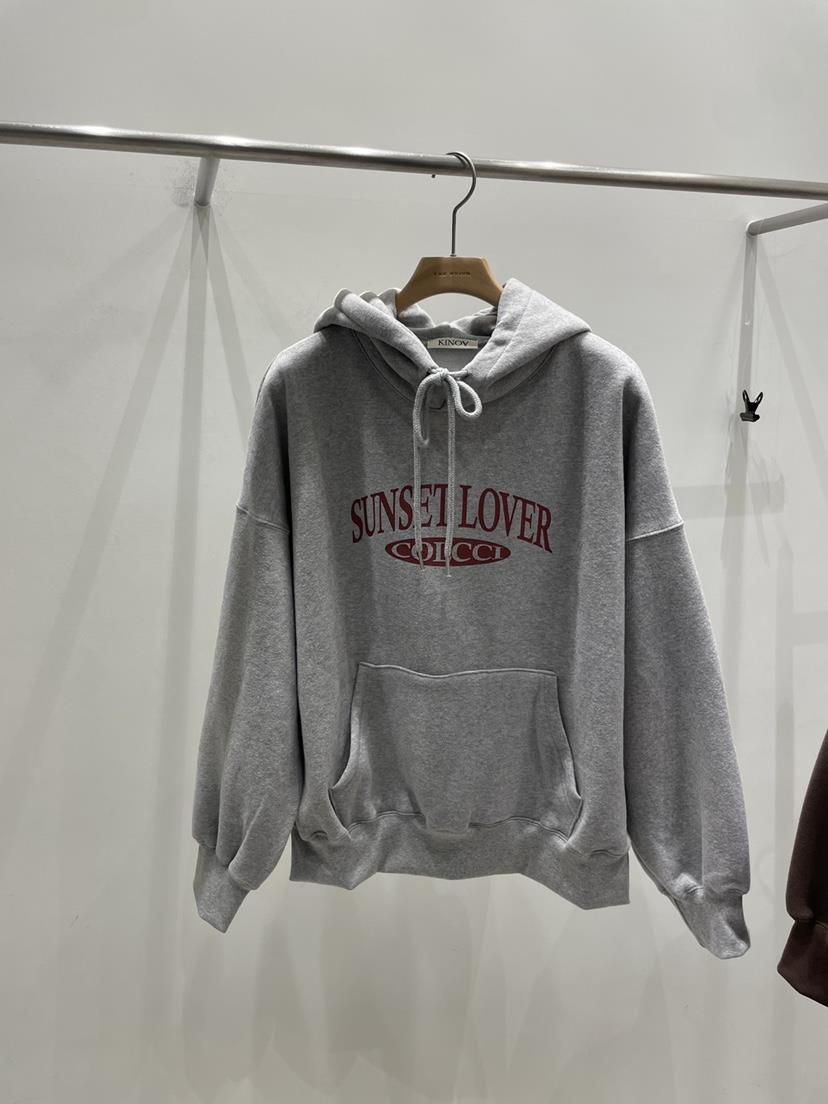 KINOA韓國代購㊣女裝新品時尚人氣真品推薦休閑熱賣衛衣連帽衫KINOA衛衣