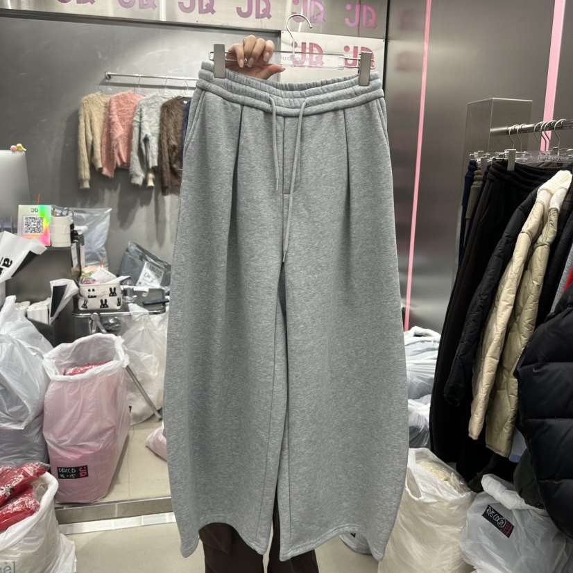 JUDYQUE東大門㊣實拍女士新款人氣職業時尚推薦休閑褲加絨抓絨JUDYQUE休閑褲