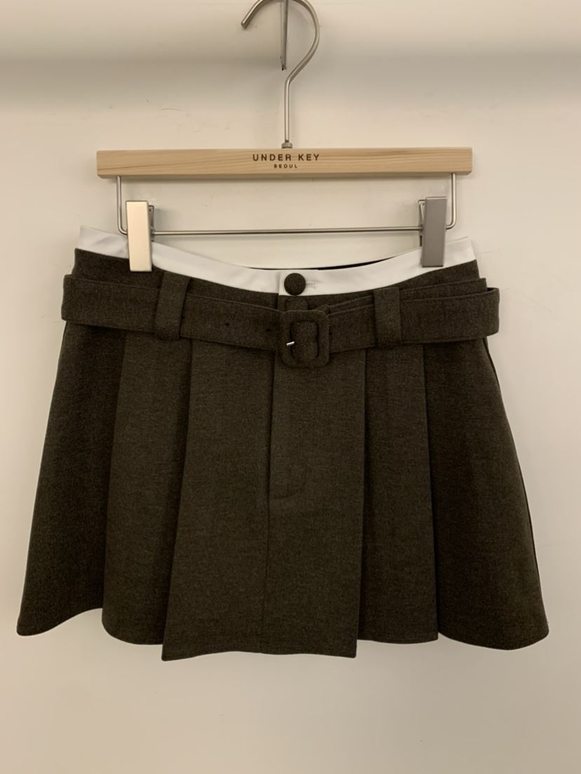 UNDER KEY東大門㊣直郵女裝新品熱賣時尚職業人氣裙褲含腰帶UNDER KEY裙褲