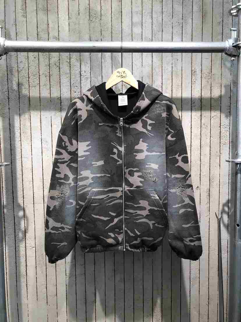 RAWOO東大門㊣直郵女裝新款推薦25秋冬夾克連帽拉鏈衫華夫格GVR-RAWOO夾克