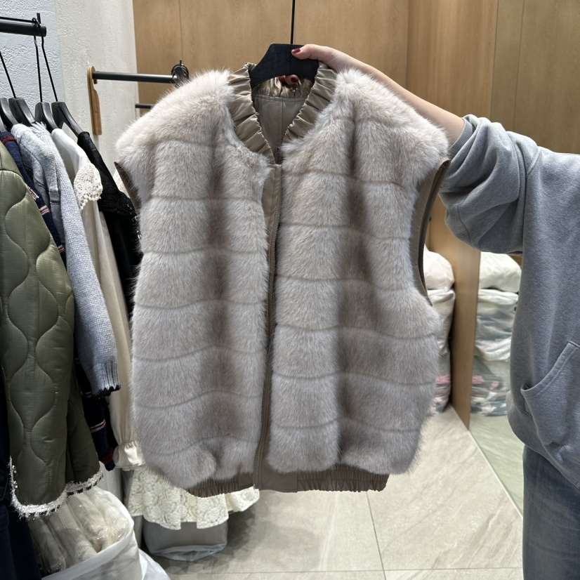 TRIPLE SEVEN東大門㊣直郵女士新款25秋冬職業馬甲兩面穿雙面TRIPLE SEVEN馬甲