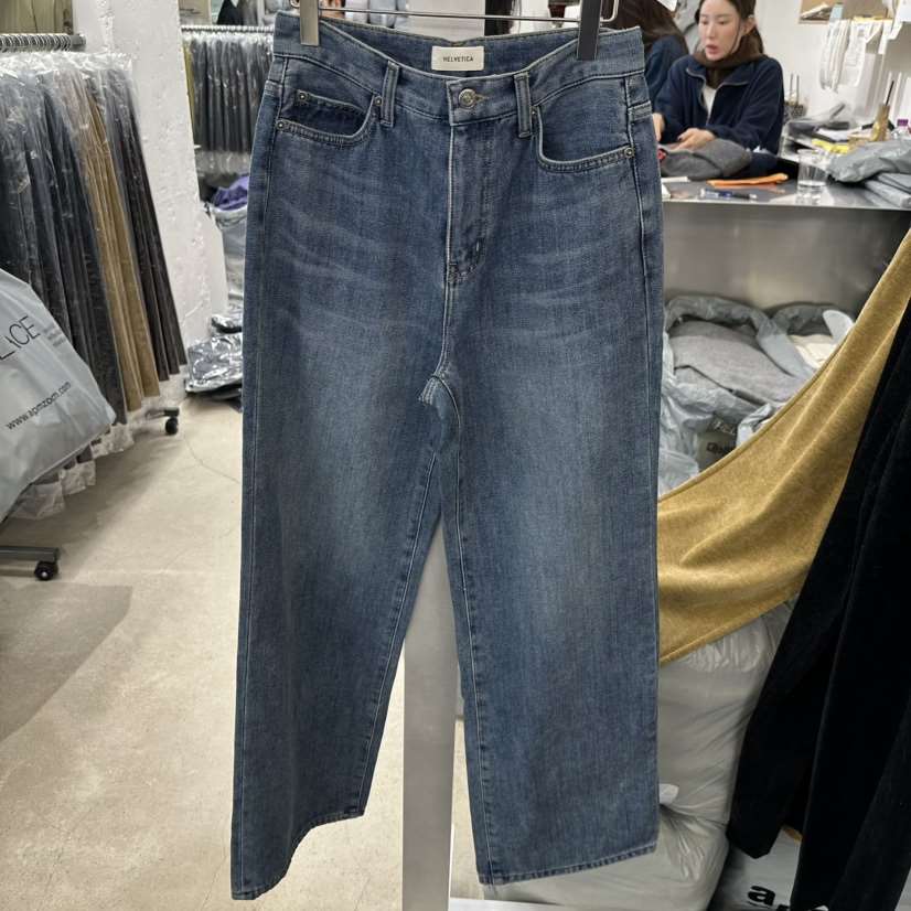 HELVETICA東大門㊣代購女裝新品時尚休閑真品推薦25秋冬牛仔褲HELVETICA牛仔褲