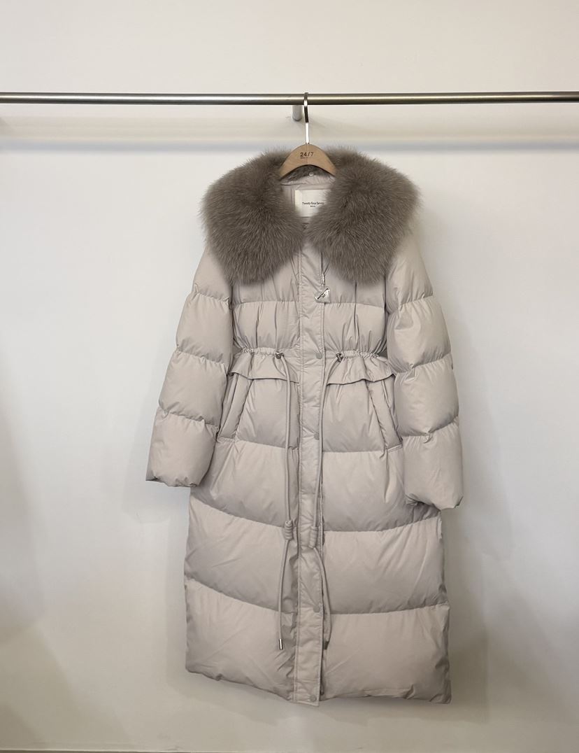 TWENTY FOUR SEVEN24-7韓國代購㊣女士新品職業長款羽絨服填充鴨絨TEWNTY FOUR SEVEN24-7長款羽絨服