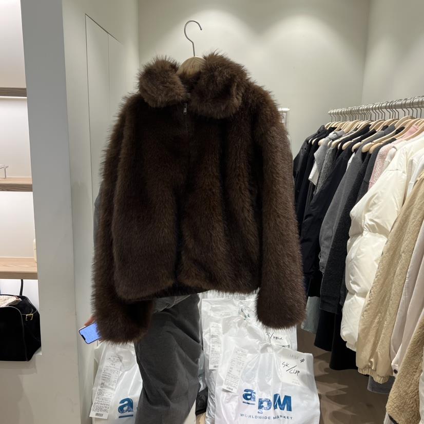 LIFFEY東大門㊣代購女士新品真品熱賣人氣時尚短款大衣皮草LIFFEY短款大衣