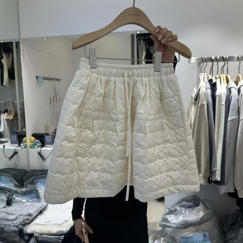 RICH SISTER韓國代購㊣女士新款25秋冬真品人氣休閑短裙絎縫RICH SISTER短裙