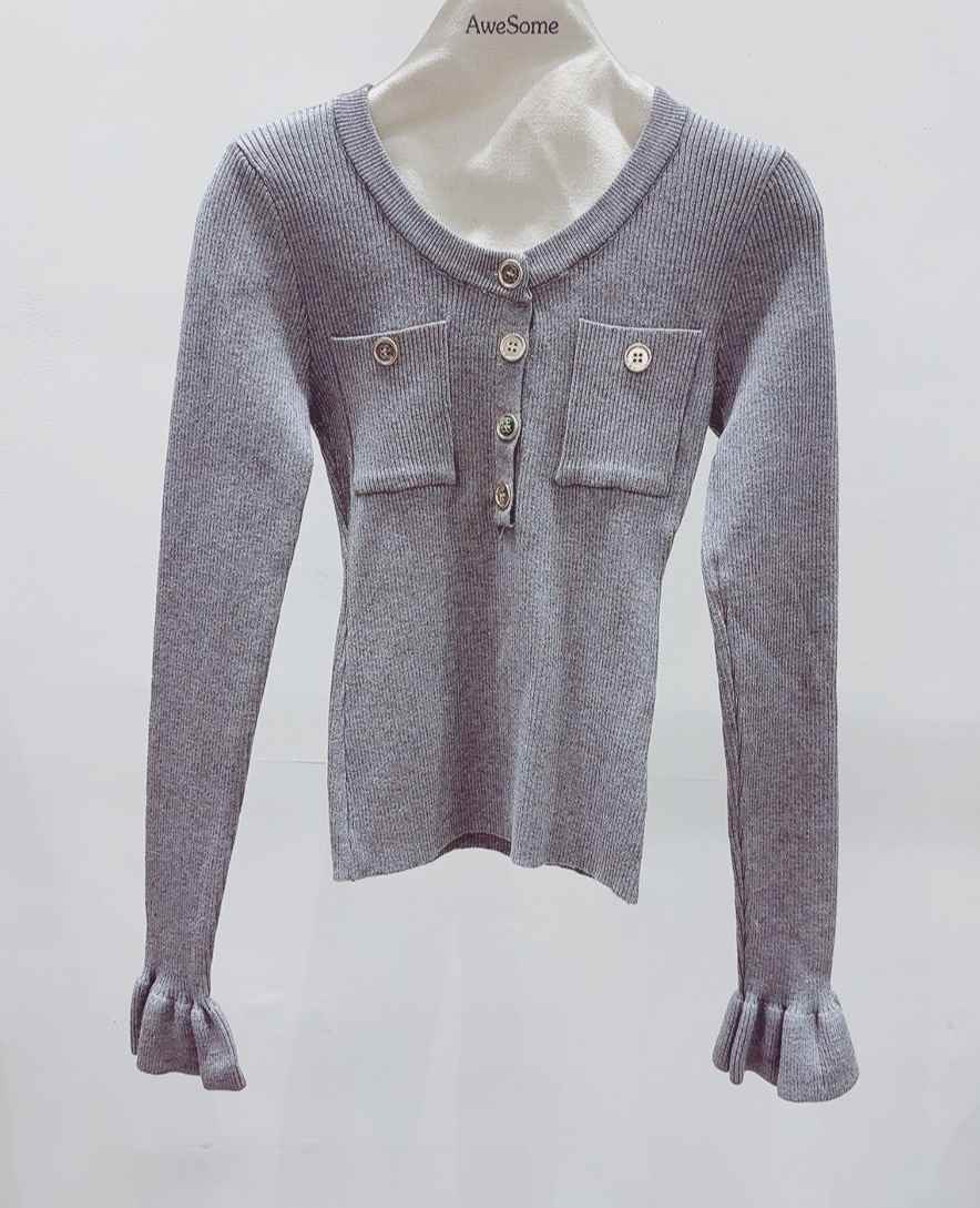 AWESOME-P東大門㊣實拍女裝新品人氣25秋冬熱賣職業針織衫AWESOME-P針織衫