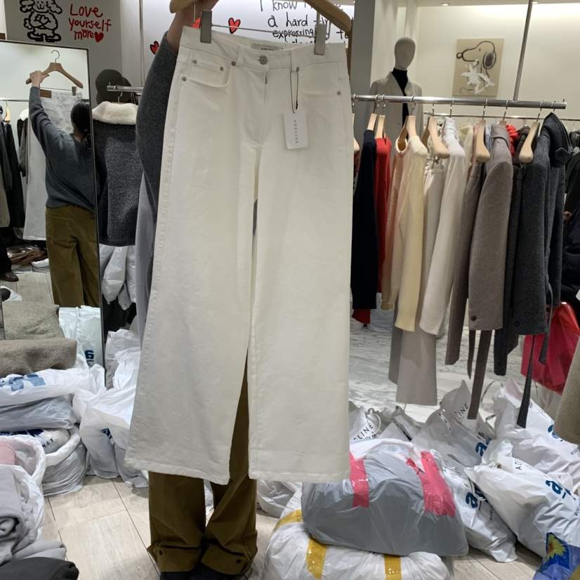 ADELINE東大門㊣代購女士新款熱賣職業休閑時尚人氣推薦牛仔褲ADELINE牛仔褲